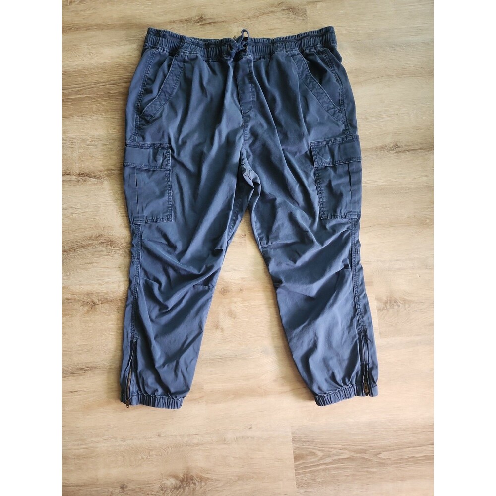 Polo Ralph Lauren Men's XL Blue Stretch Twill Cargo Joggers Ankle Zip Pants